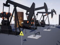 UE石油开采机械物品道具模型资源包Pumpjack. Oil extraction