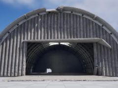 UE混凝土机房库模型资源包Concrete hangar v.1
