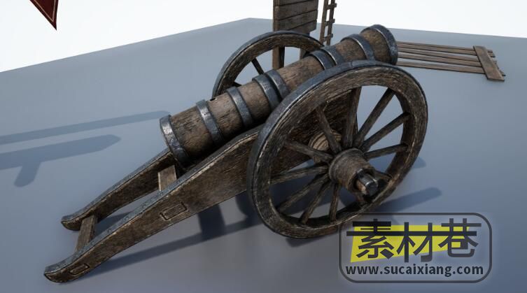 UE中世纪场景道具弓箭和可投掷武器模型包Medieval Archery