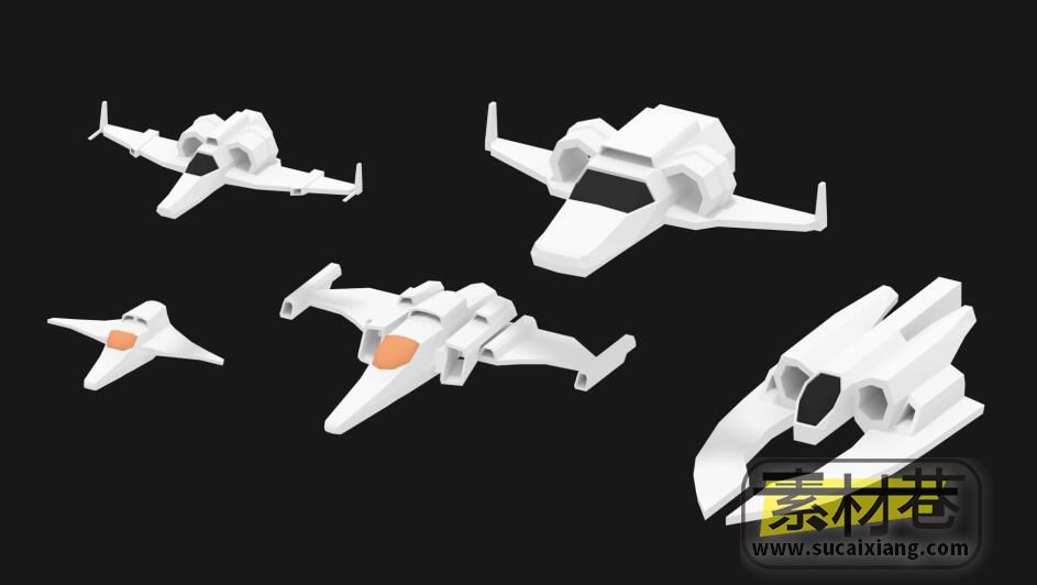 科幻宇宙飞船3D模型