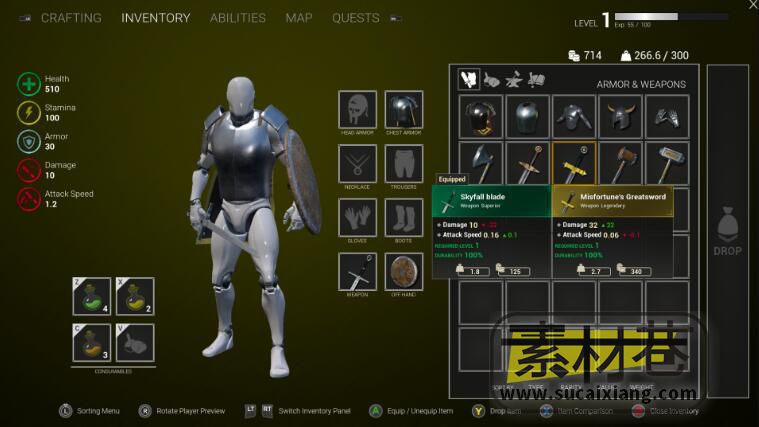 Unreal Engine RPG库存和互动系统RPG Inventory and Interaction System