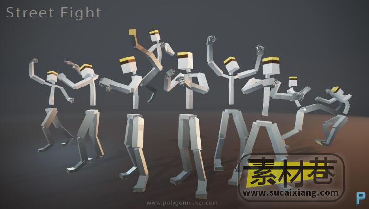 Unreal Engine街头游戏格斗动画包Street Fight Animations