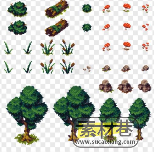 森林像素RPG游戏素材