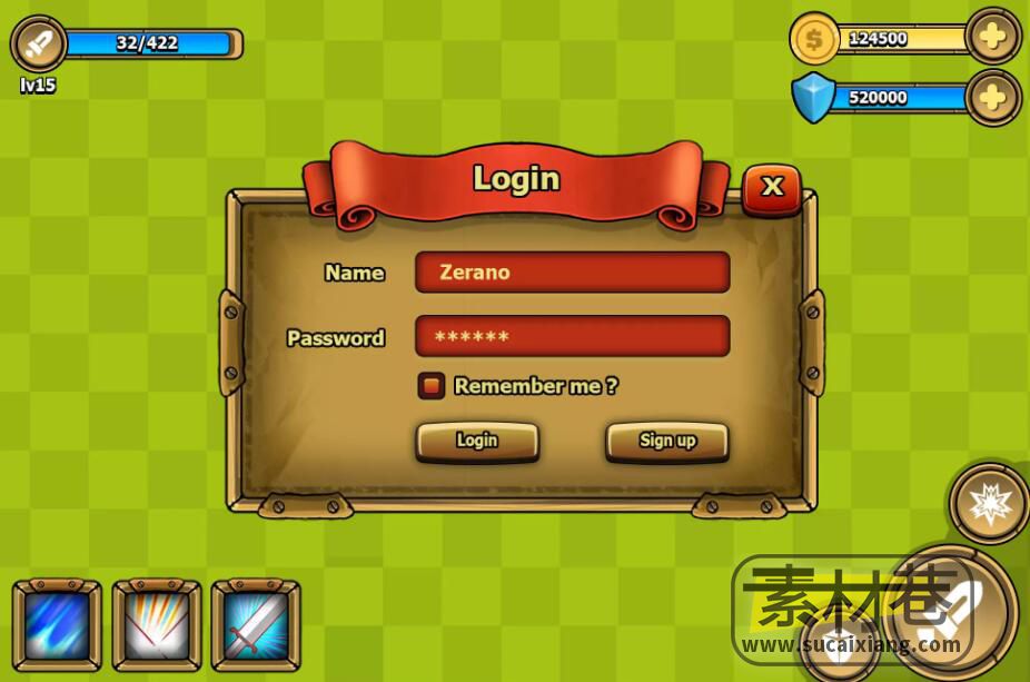 手游界面图标UI游戏素材
