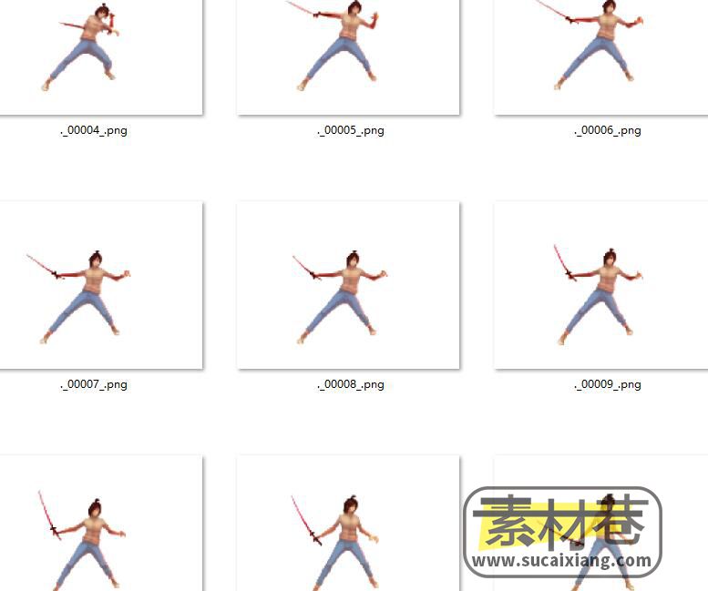 女刀客人物角色横版像素序列帧动作游戏素材（原创）