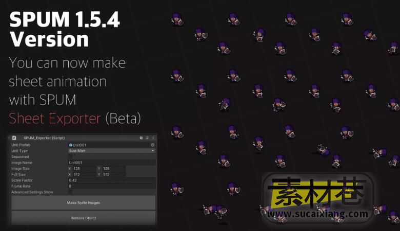 UNITY2D像素人物角色生成游戏资源包2D Pixel Unit Maker - SPUM v1.6.1