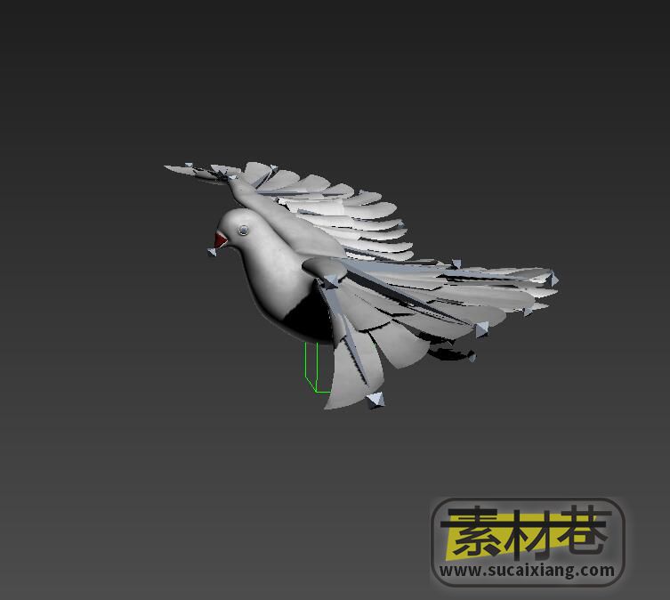 飞鸽动画模型（带骨骼绑定）