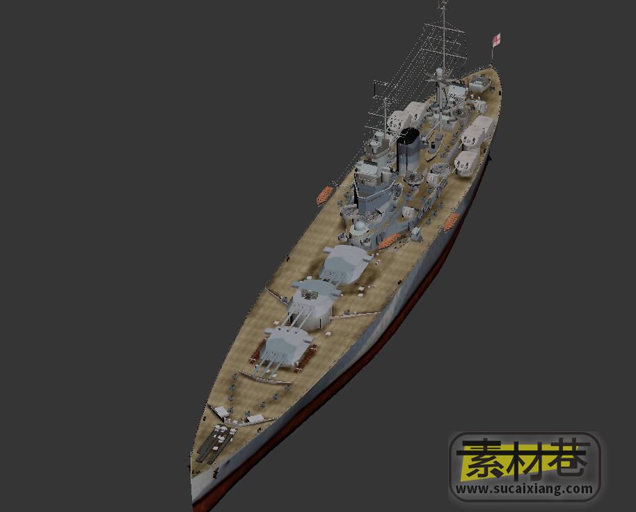 游戏纳尔逊军舰3D模型