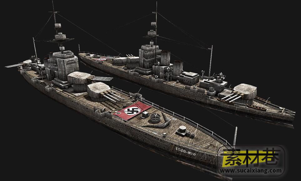 游戏德国战列舰模型