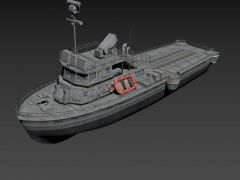 一艘写实逼真游艇3D模型