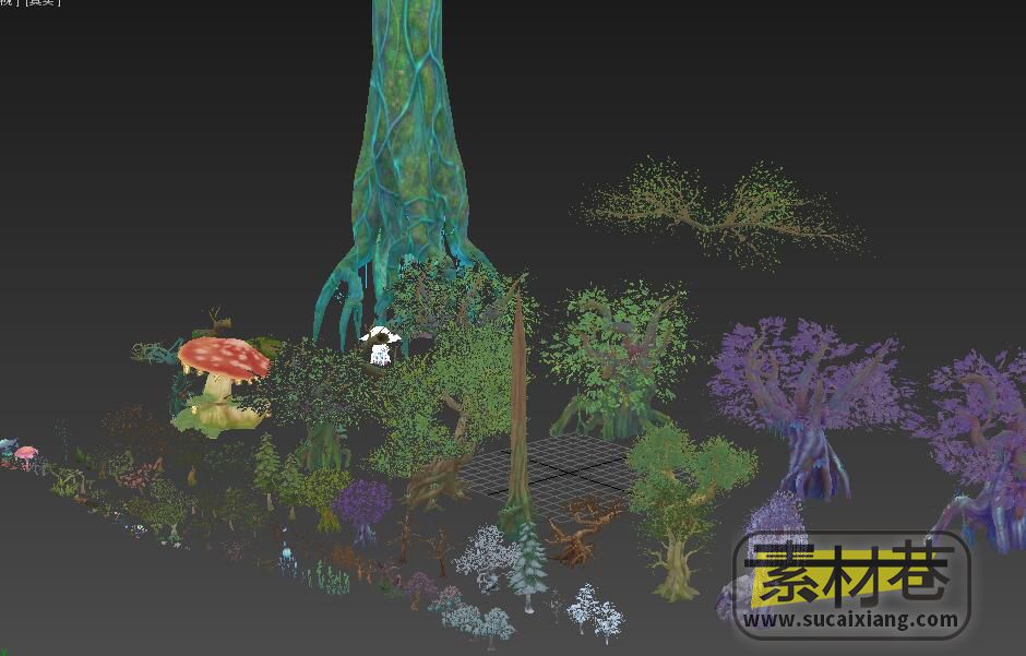 幻神游戏树木植物花草3D模型