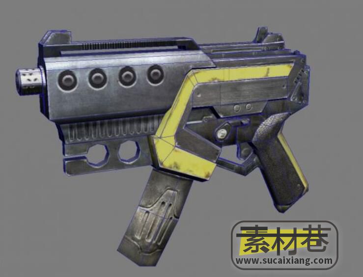 几个次世代科幻游戏枪武器3D模型