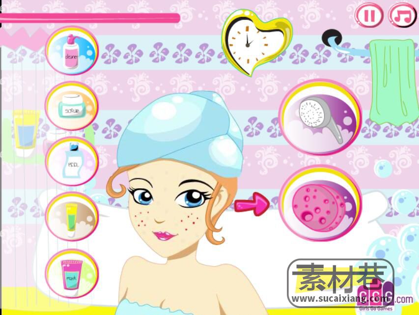 html5美女美容护肤模拟养成游戏源码