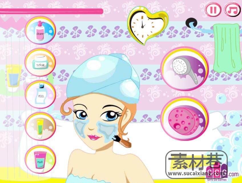 html5美女美容护肤模拟养成游戏源码