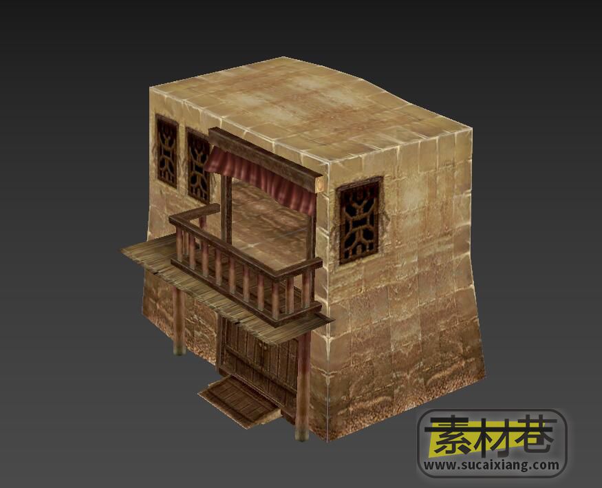 游戏西域风格房屋3D模型