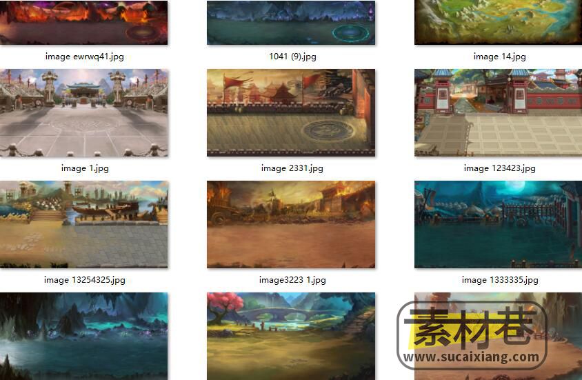 2D仙侠风格角色扮演游戏天尊传说地图场景素材