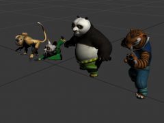 功夫熊猫角色3D模型