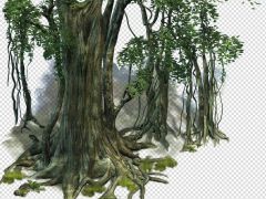 2.5D树木竹林藤曼游戏素材