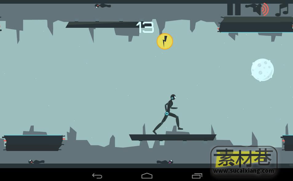 android横版上下变换重力机器人跑酷游戏源码