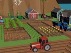 一座低边农场3D模型