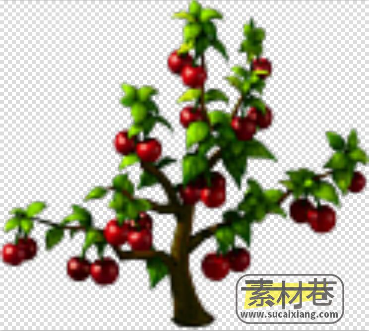 2D植物雕像树木游戏素材