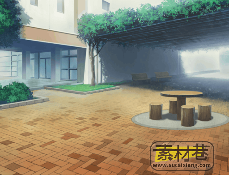 ​2D日式风格文字游戏室内室外场景素材