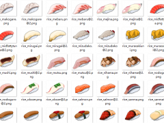 2D寿司美食游戏素材