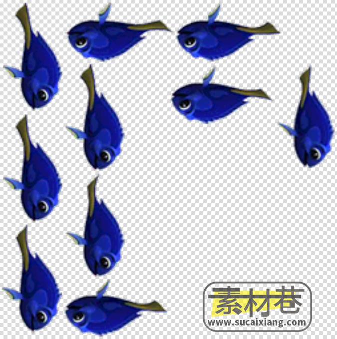 ​2D各种海洋鱼类动画游戏素材