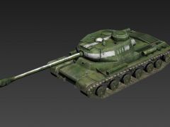 一辆写实坦克游戏3D模型