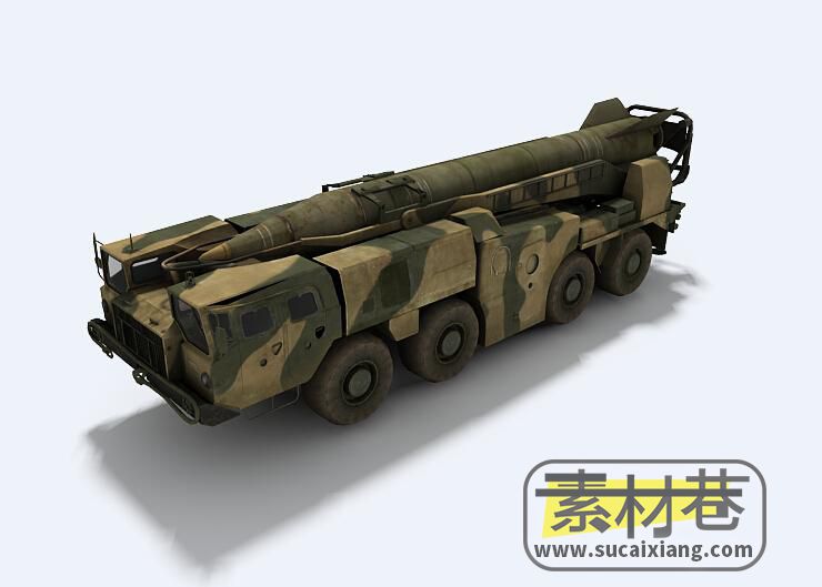 游戏导弹发射车3D模型