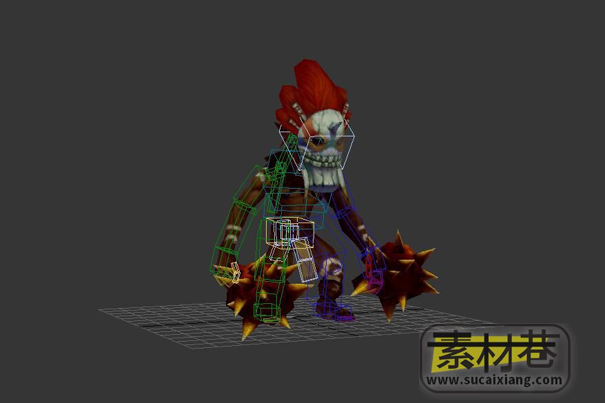 160多个韩国游戏人物怪物兵器3D骨骼动画模型