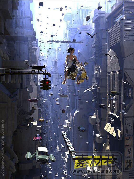 游戏现代和未来城市场景原画设计参考