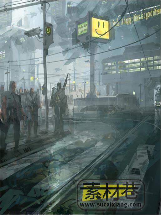 游戏现代和未来城市场景原画设计参考
