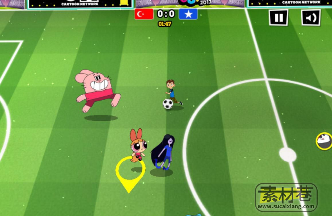 html5卡通动物踢足球比赛游戏源码