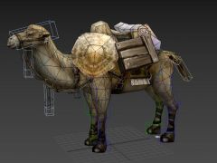 骆驼3D模型（带骨骼绑定）