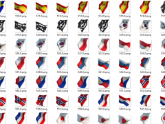 2D游戏各种国旗飘动素材