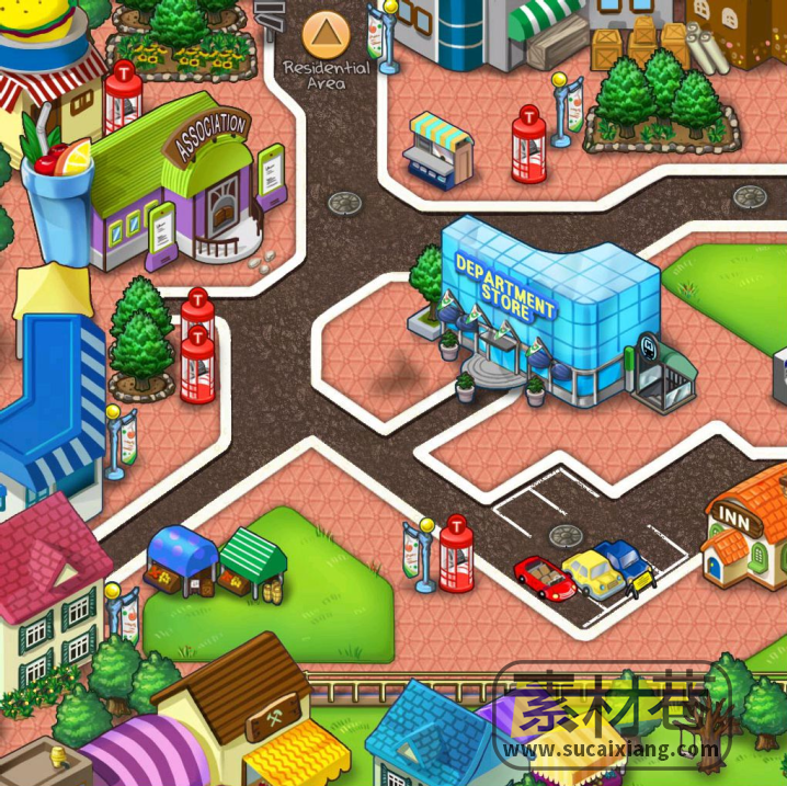 2D城镇模拟经营游戏素材