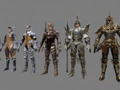 次世代游戏龙骑士金属铠甲装备3D模型