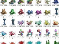 2D游戏花草菌类植物素材