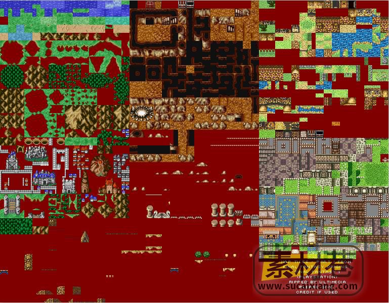 2D游戏最终幻想的起源地图场景素材