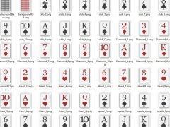2D牌九扑克牌筹码骰子游戏素材