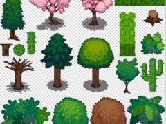 2d游戏各种常用的树木素材