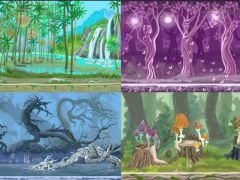 2D横版分层梦幻风格视差背景素材Fairy-Tale 2D Backgrounds