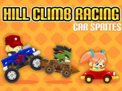 2D卡通横版汽车物理爬山比赛精灵游戏素材pzUH hill climb racing car sprites