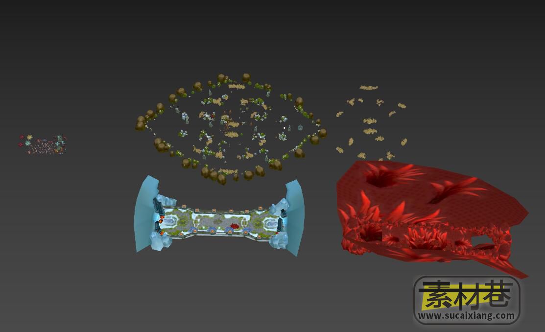 自由之战游戏角色怪物+部分场景3D模型集合