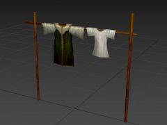 游戏晾晒衣服3D模型