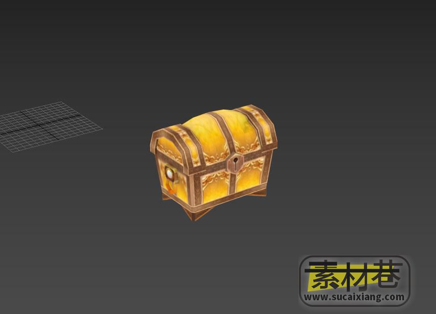游戏黄色宝箱3D模型