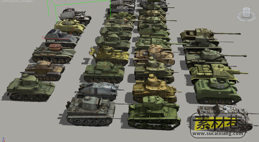 ​二战游戏坦克3D模型集合