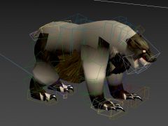 游戏棕熊3D模型（带骨骼绑定）