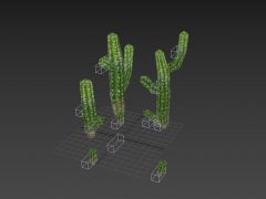游戏沙漠仙人掌3D模型